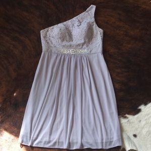 EUC! ADRIANNA PAPPELL GREY/ Silver DRESS Size 6!